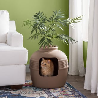 Elijah+Covered+Hidden+Cat+Litter+Box+with+Decorative+Planter