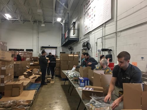 Food bank volunteer