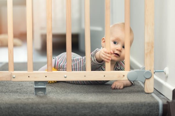 babyproof home with baby gates
