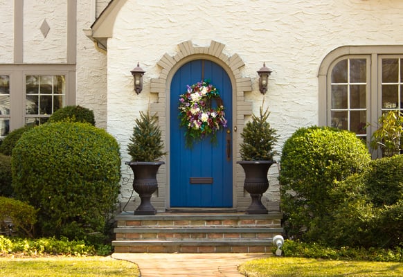 blue door