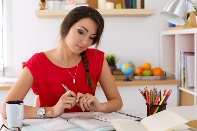 Young graduate creating a plan for her future