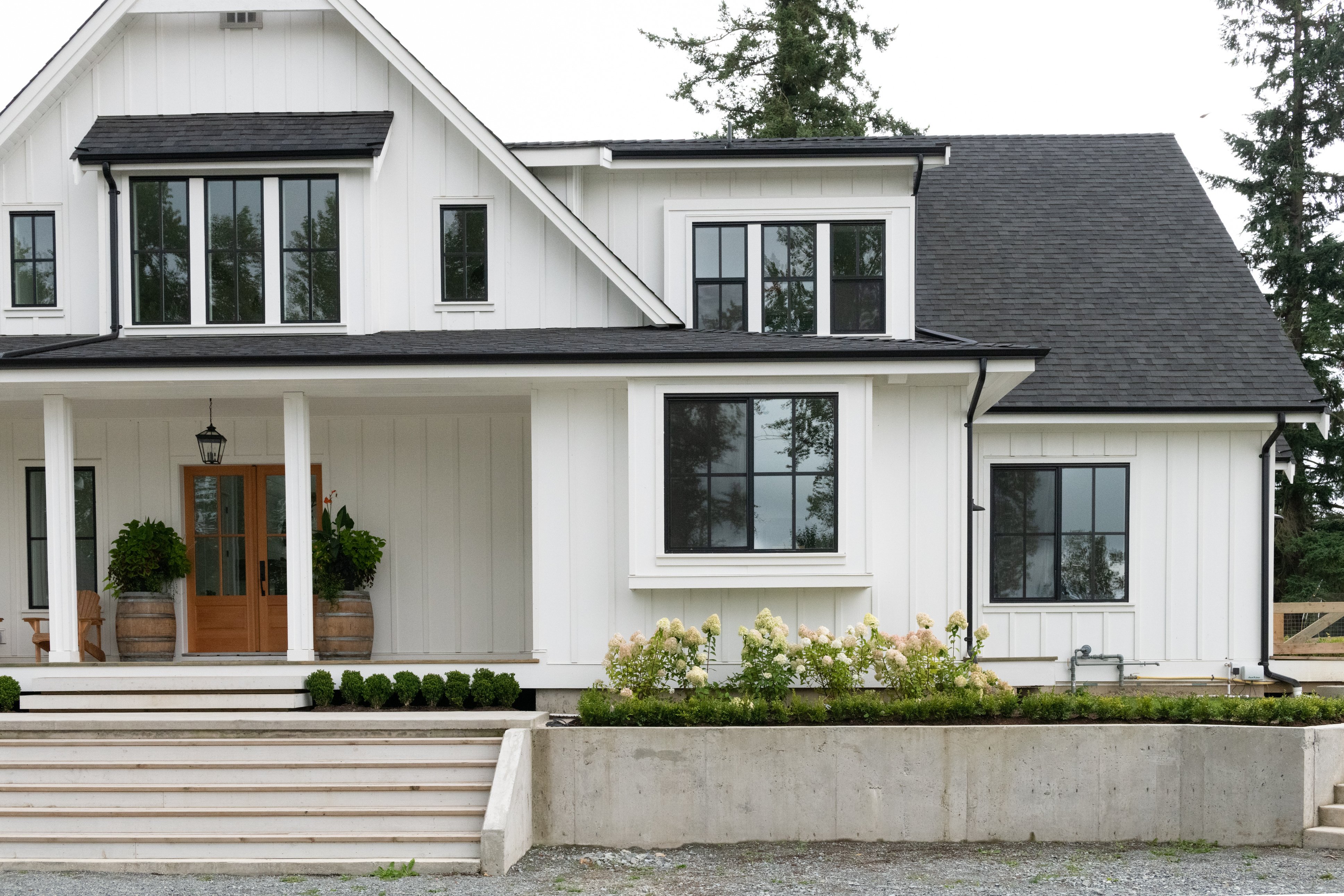 Black and white farmhouse